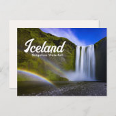 Regenboog bij de waterval van Skógafoss IJsland Br Briefkaart (Voorkant / Achterkant)