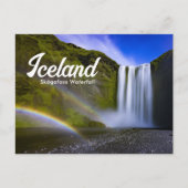 Regenboog bij de waterval van Skógafoss IJsland Br Briefkaart (Voorkant)