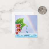 Regenboog bij het meer notitiekaartje (Voorkant / Achterkant in situ)