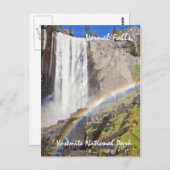 Regenboog bij Vernal Herfsten, Yosemite Briefkaart (Voorkant / Achterkant)