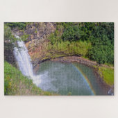 Regenboog bij Wailua Herfsten, Kauai, Hawaï Legpuzzel (Horizontaal)