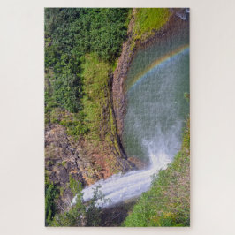 Regenboog bij Wailua Herfsten, Kauai, Hawaï Legpuzzel