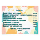 Regenboog Bijbelse bevestigingen w_Schrift 3 Foto Afdruk (Voorkant)