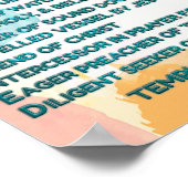 Regenboog Bijbelse bevestigingen w_Schrift 4 Poster (Hoek)