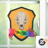 Regenboog Bijt Me Das Schedel Raamsticker (Huis)