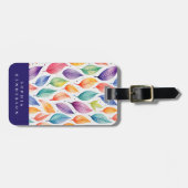 Regenboog Bladeren Bagage Label (Voorkant horizontaal)