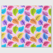 Regenboog bladeren inpakpapier (Vlak)