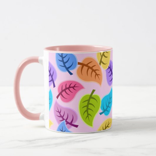regenboog bladeren koffiemok mok (Links)