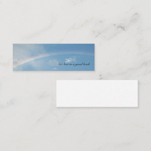 "Regenboog"-Bladwijzer Mini Visitekaartje (Voorkant / Achterkant)