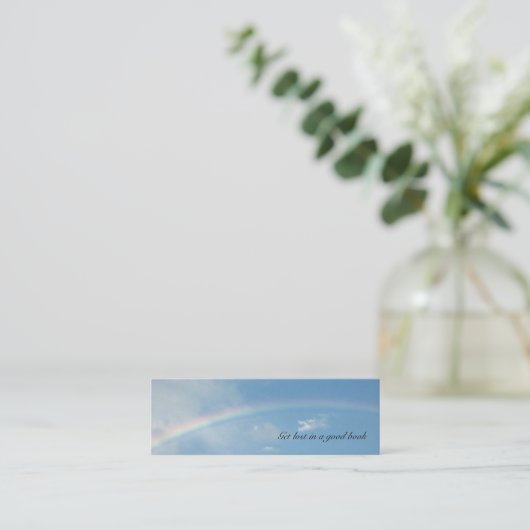 "Regenboog"-Bladwijzer Mini Visitekaartje (Staand voorkant)