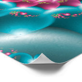Regenboog Blauwe Spiraal Poster (Hoek)
