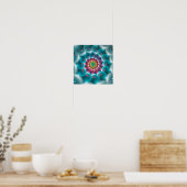 Regenboog Blauwe Spiraal Poster (Keuken)