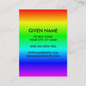 Regenboog Blijf kalm en ga verder Visitekaartje (Achterkant)