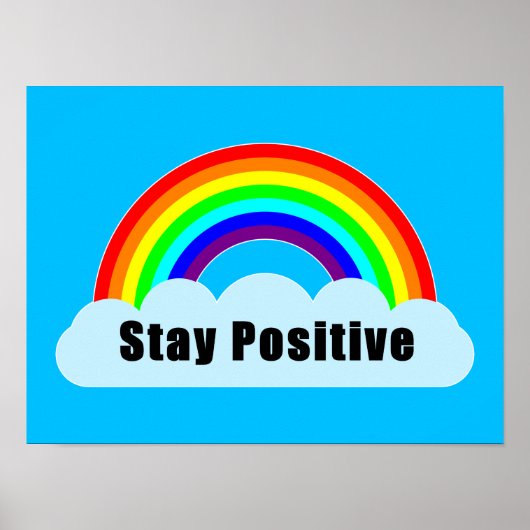 REGENBOOG - Blijf Positief Poster (Voorkant)