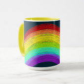 Regenboog blijft op maat glimlachen mok (Voorkant links)