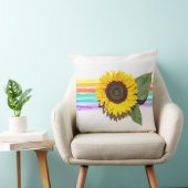 Regenboog bloeiend helder kussen (Stoel)