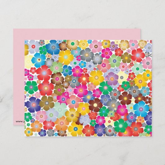 Regenboog bloeit briefkaart (Voorkant / Achterkant)