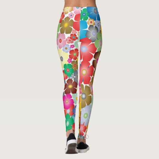 Regenboog bloeit leggings (Achterkant)