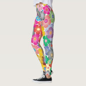 Regenboog bloeit leggings (Links)