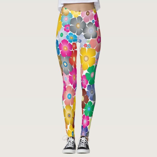 Regenboog bloeit leggings (Voorkant)
