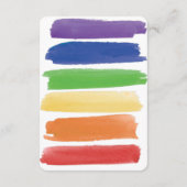 Regenboog BLOEM HOMO Lesbisch DETAILS BRUILOFT Informatiekaartje (Achterkant)