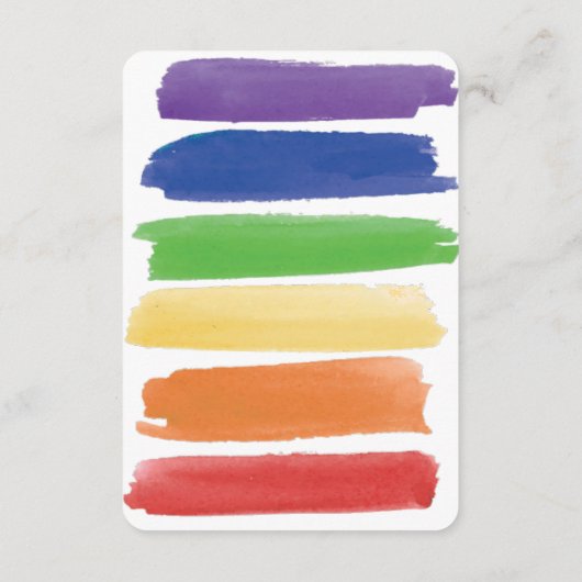 Regenboog BLOEM HOMO Lesbisch DETAILS BRUILOFT Informatiekaartje (Achterkant)