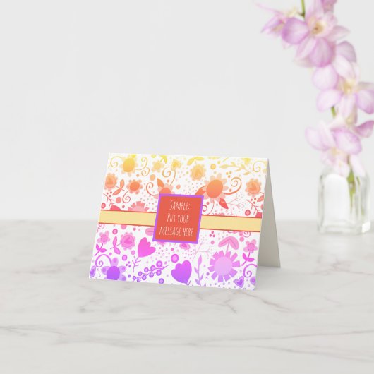 Regenboog Bloem Leuk Inspiratie Bloemen Aangepast Kaart (Orchidee)