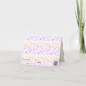 Regenboog Bloem Leuk Inspiratie Bloemen Aangepast Kaart (Achterkant)