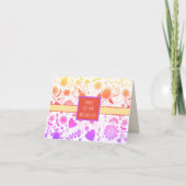 Regenboog Bloem Leuk Inspiratie Bloemen Aangepast Kaart (Voorkant)
