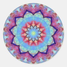 Regenboog Bloem Mandala Kleine Ronde Stickers