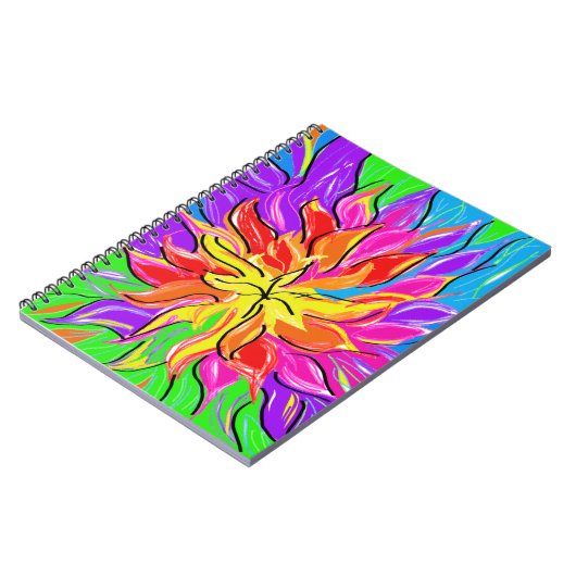 Regenboog Bloem Notitieboek (Linkerzijde)