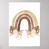 Regenboog Bloem Poster Kinderkamer Print (Voorkant)