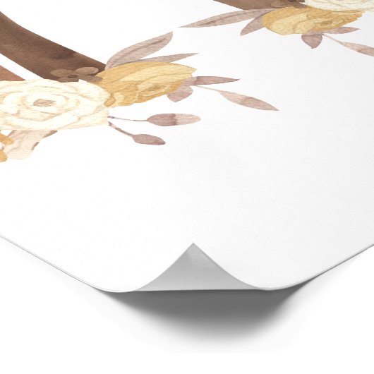 Regenboog Bloem Poster Kinderkamer Print (Hoek)