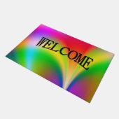 Regenboog Bloem Power Welkom Mat (Schuin)
