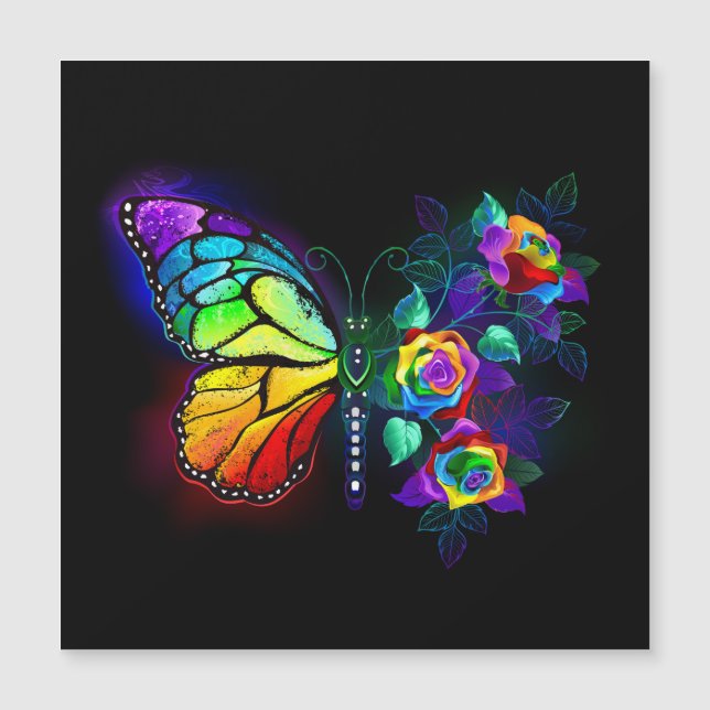 Regenboog bloem vlinder (Voorkant)