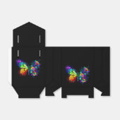 Regenboog bloem vlinder bedankdoosjes (Uitgevouwen)