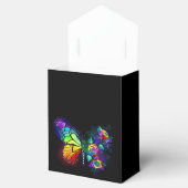 Regenboog bloem vlinder bedankdoosjes (Geopend)