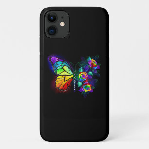 Regenboog bloem vlinder Case-Mate iPhone case