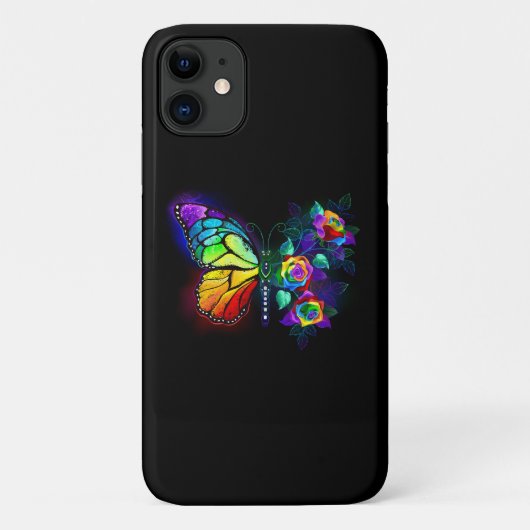 Regenboog bloem vlinder Case-Mate iPhone case (Achterkant)