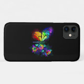 Regenboog bloem vlinder Case-Mate iPhone case (Achterkant (horizontaal))