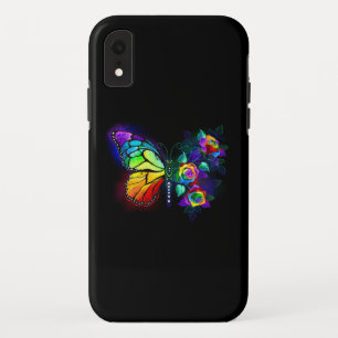 Regenboog bloem vlinder Case-Mate iPhone case