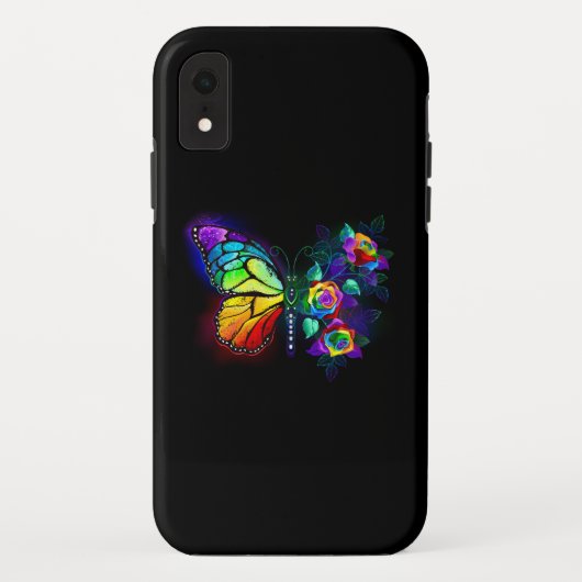 Regenboog bloem vlinder Case-Mate iPhone case (Achterkant)