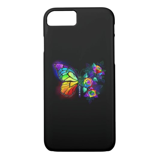 Regenboog bloem vlinder Case-Mate iPhone case (Achterkant)