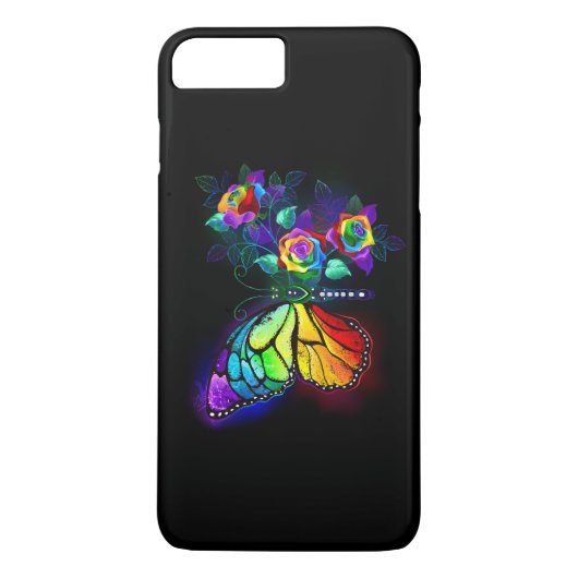 Regenboog bloem vlinder Case-Mate iPhone case (Achterkant)