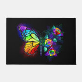Regenboog bloem vlinder deurmat (Voorkant)