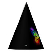 Regenboog bloem vlinder feesthoedjes (Links)