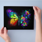 Regenboog bloem vlinder flyer (Hand)