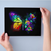 Regenboog bloem vlinder flyer (Hand)