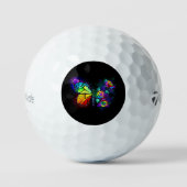 Regenboog bloem vlinder golfballen (Voorkant)