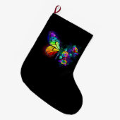 Regenboog bloem vlinder grote kerstsok (Voorkant (Hangend))
